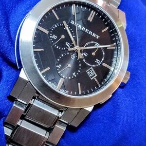 Burberry Bu9351 The City Swiss Chrono 43mm Mens Watch EUC